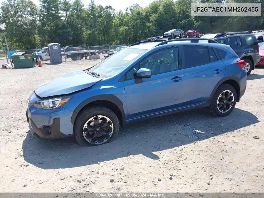 2021 Subaru Crosstrek Premium VIN: JF2GTAEC1MH262455 Lot: 40269907