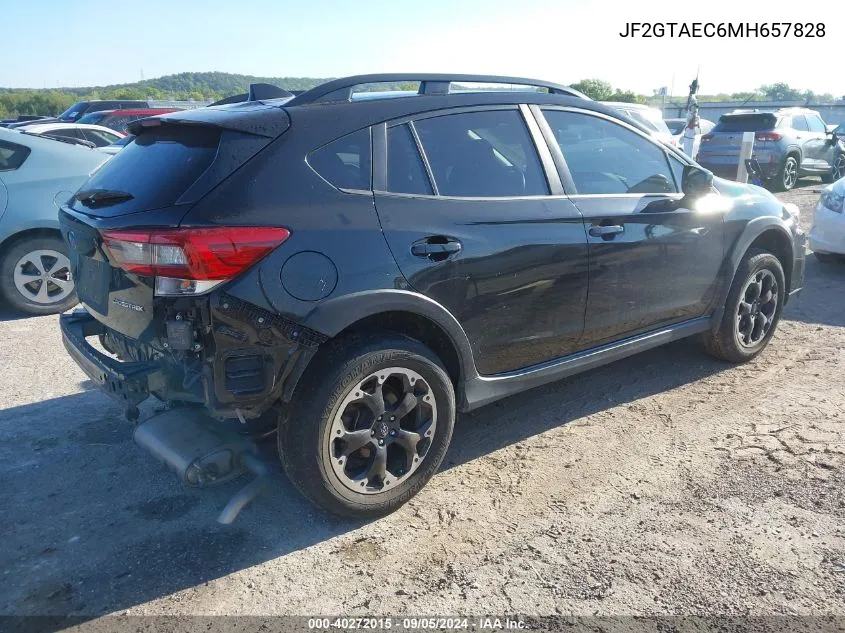 2021 Subaru Crosstrek Premium VIN: JF2GTAEC6MH657828 Lot: 40272015