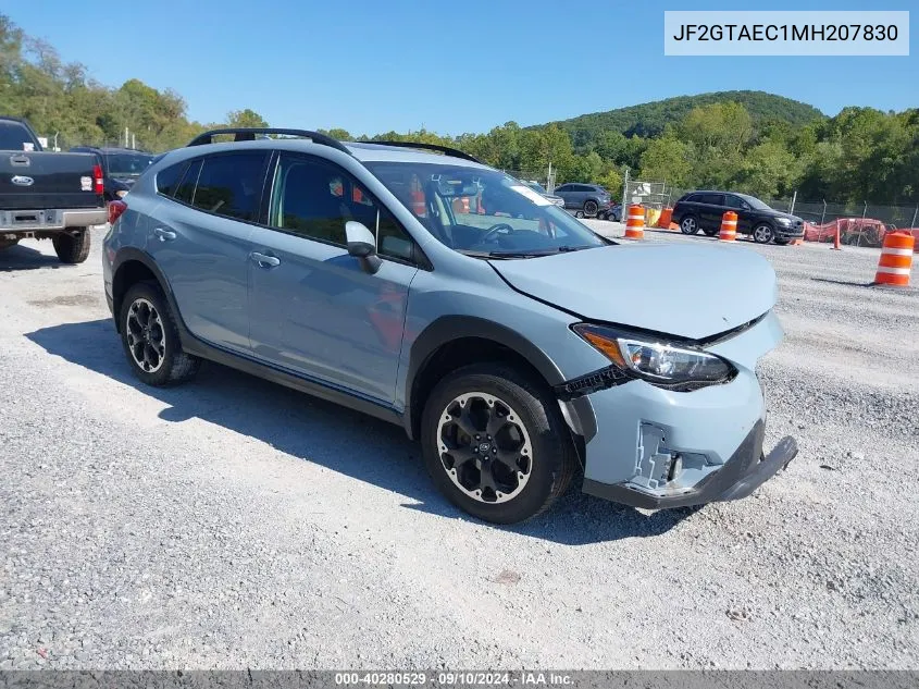 2021 Subaru Crosstrek Premium VIN: JF2GTAEC1MH207830 Lot: 40280529