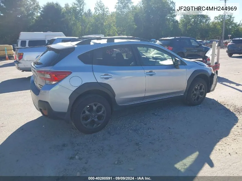 2021 Subaru Crosstrek Sport VIN: JF2GTHRC4MH244969 Lot: 40280591