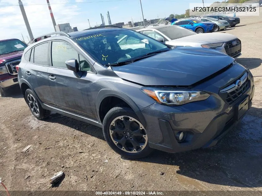 2021 Subaru Crosstrek Premium VIN: JF2GTAEC3MH352125 Lot: 40304149