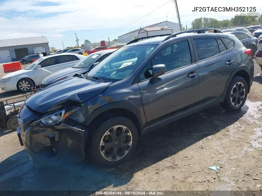 2021 Subaru Crosstrek Premium VIN: JF2GTAEC3MH352125 Lot: 40304149