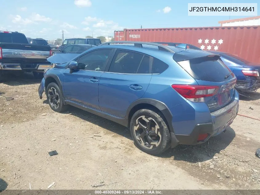 2021 Subaru Crosstrek Limited VIN: JF2GTHMC4MH314641 Lot: 40309246