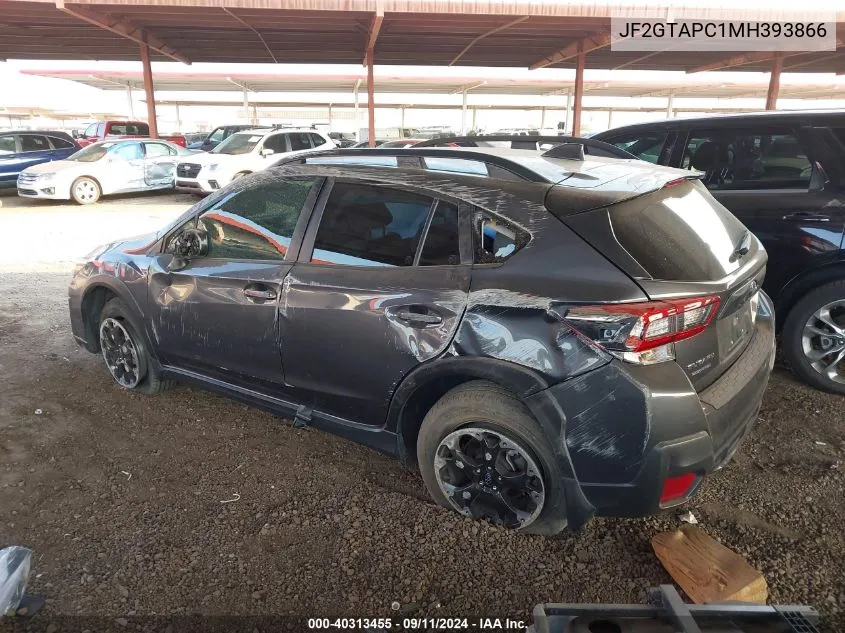 2021 Subaru Crosstrek Premium VIN: JF2GTAPC1MH393866 Lot: 40313455