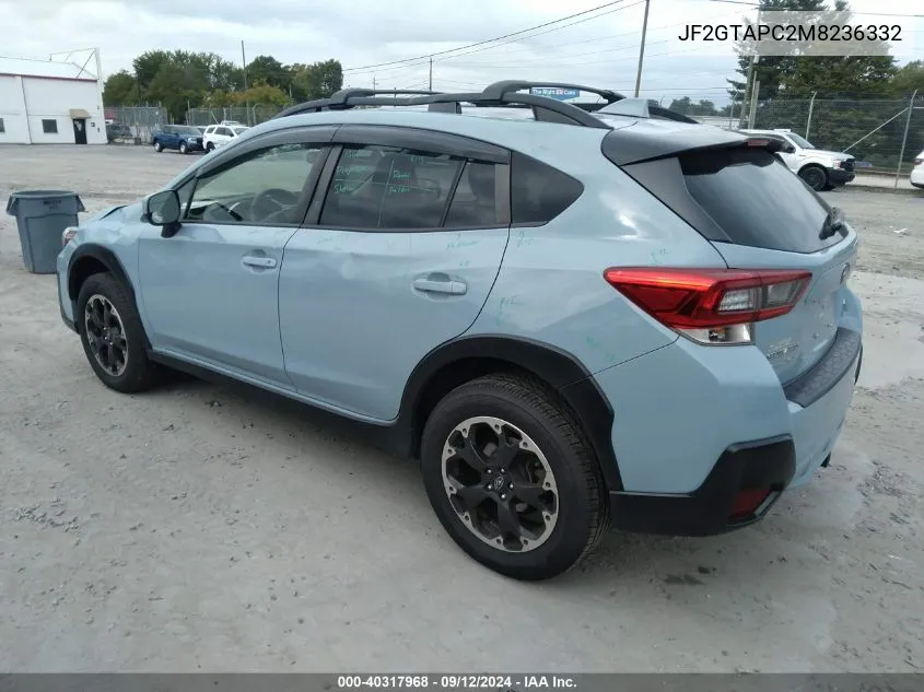 2021 Subaru Crosstrek Premium VIN: JF2GTAPC2M8236332 Lot: 40317968