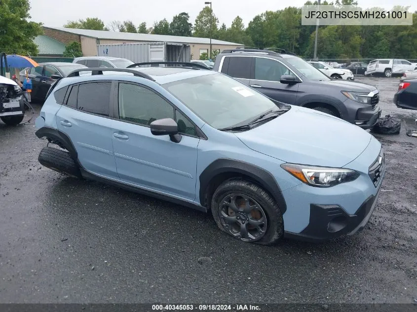 2021 Subaru Crosstrek Sport VIN: JF2GTHSC5MH261001 Lot: 40345053