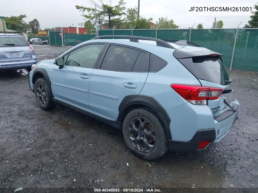 2021 Subaru Crosstrek Sport VIN: JF2GTHSC5MH261001 Lot: 40345053