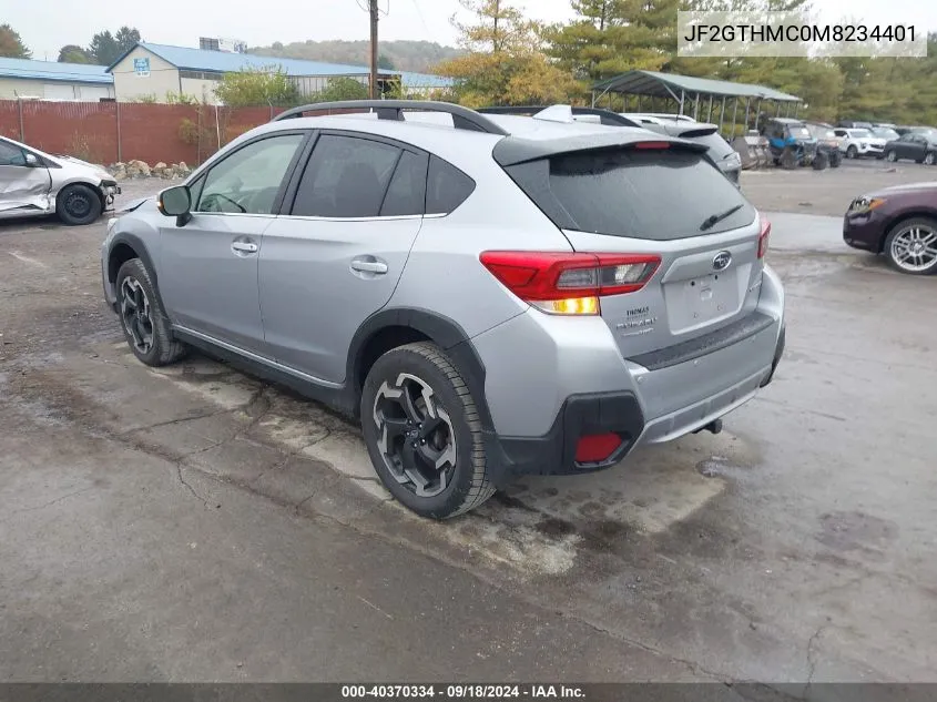 2021 Subaru Crosstrek Limited VIN: JF2GTHMC0M8234401 Lot: 40370334