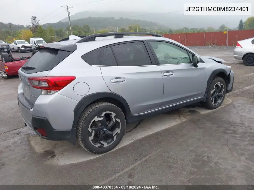 2021 Subaru Crosstrek Limited VIN: JF2GTHMC0M8234401 Lot: 40370334