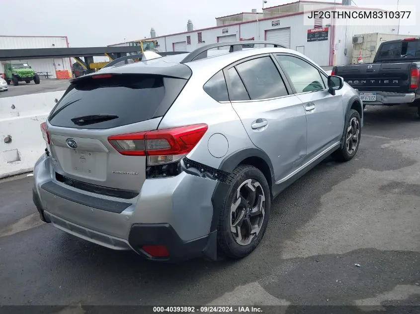 2021 Subaru Crosstrek Limited VIN: JF2GTHNC6M8310377 Lot: 40393892