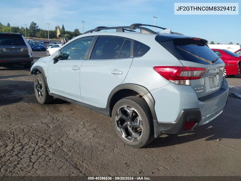 2021 Subaru Crosstrek Limited VIN: JF2GTHNC0M8329412 Lot: 40396536