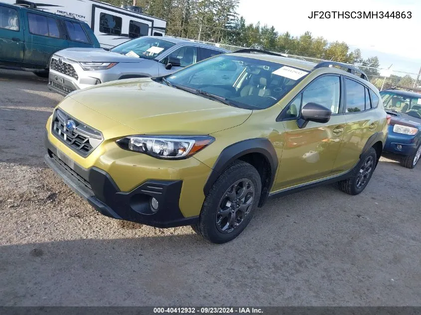 2021 Subaru Crosstrek Sport VIN: JF2GTHSC3MH344863 Lot: 40412932