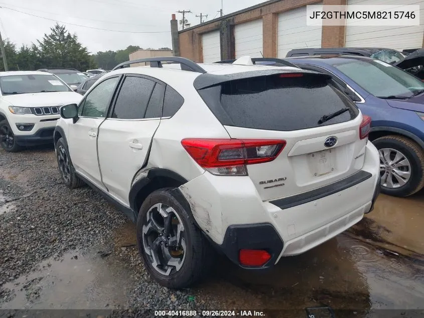 JF2GTHMC5M8215746 2021 Subaru Crosstrek Limited