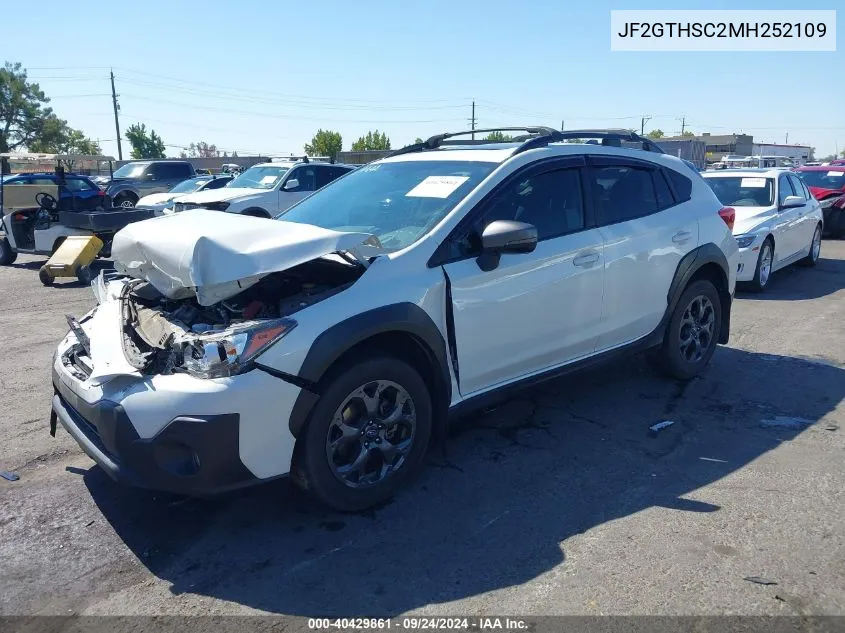 2021 Subaru Crosstrek Sport VIN: JF2GTHSC2MH252109 Lot: 40429861