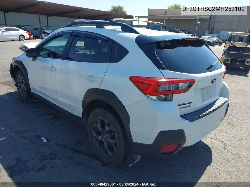 2021 Subaru Crosstrek Sport VIN: JF2GTHSC2MH252109 Lot: 40429861