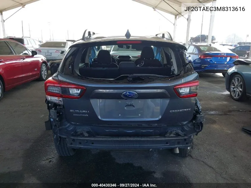 2021 Subaru Crosstrek Premium VIN: JF2GTAEC3M8313616 Lot: 40430346