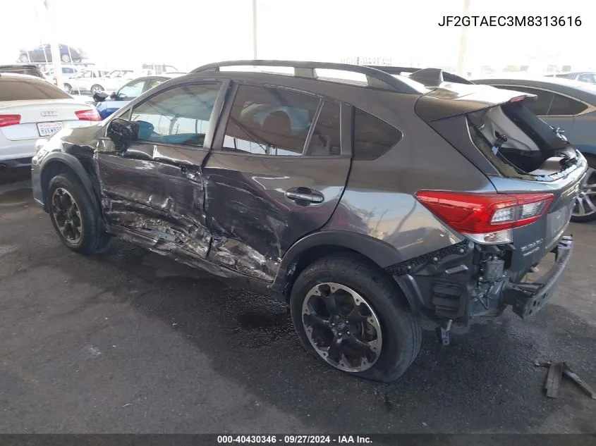 2021 Subaru Crosstrek Premium VIN: JF2GTAEC3M8313616 Lot: 40430346