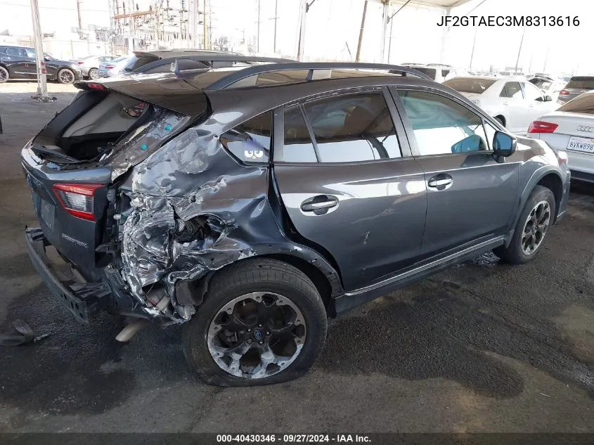 2021 Subaru Crosstrek Premium VIN: JF2GTAEC3M8313616 Lot: 40430346