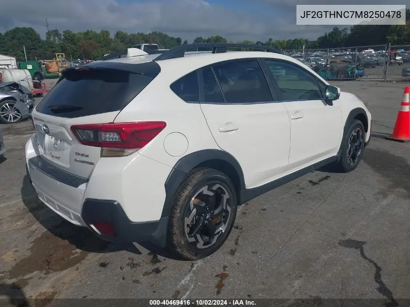 JF2GTHNC7M8250478 2021 Subaru Crosstrek Limited