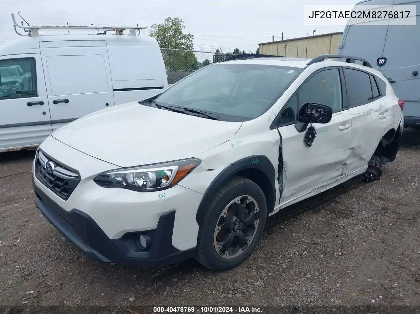 2021 Subaru Crosstrek Premium VIN: JF2GTAEC2M8276817 Lot: 40478769