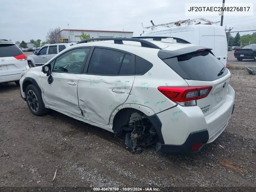 JF2GTAEC2M8276817 2021 Subaru Crosstrek Premium