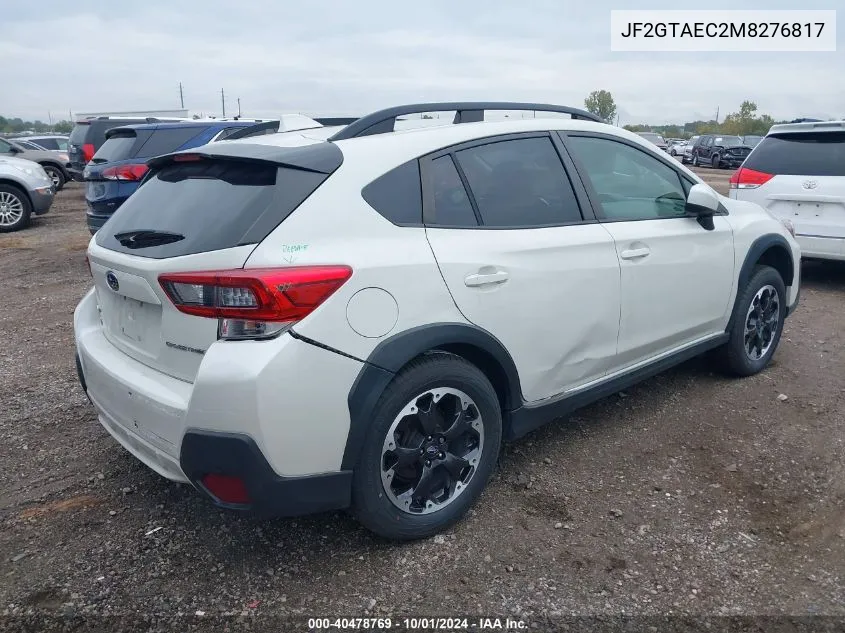 2021 Subaru Crosstrek Premium VIN: JF2GTAEC2M8276817 Lot: 40478769