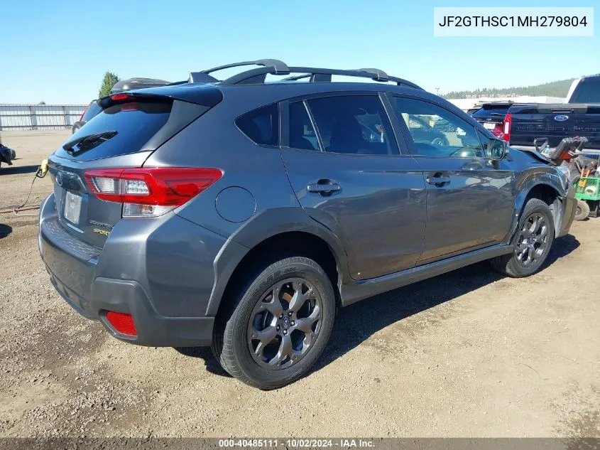 2021 Subaru Crosstrek Sport VIN: JF2GTHSC1MH279804 Lot: 40485111