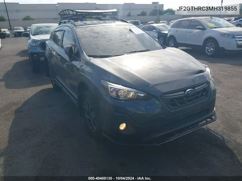 2021 Subaru Crosstrek Sport VIN: JF2GTHRC3MH319855 Lot: 40485130