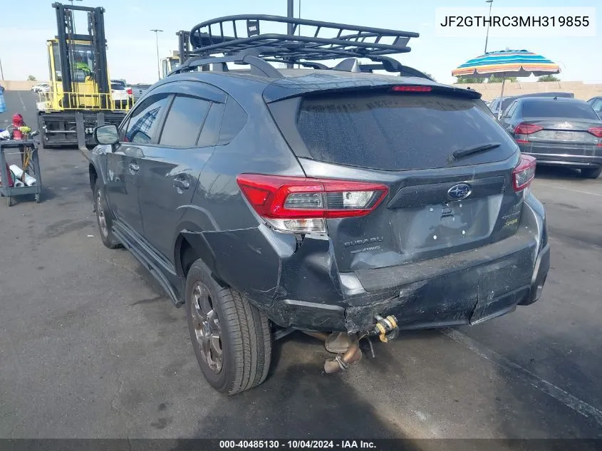 2021 Subaru Crosstrek Sport VIN: JF2GTHRC3MH319855 Lot: 40485130