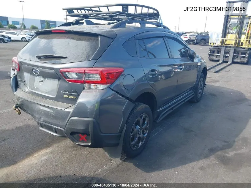 2021 Subaru Crosstrek Sport VIN: JF2GTHRC3MH319855 Lot: 40485130