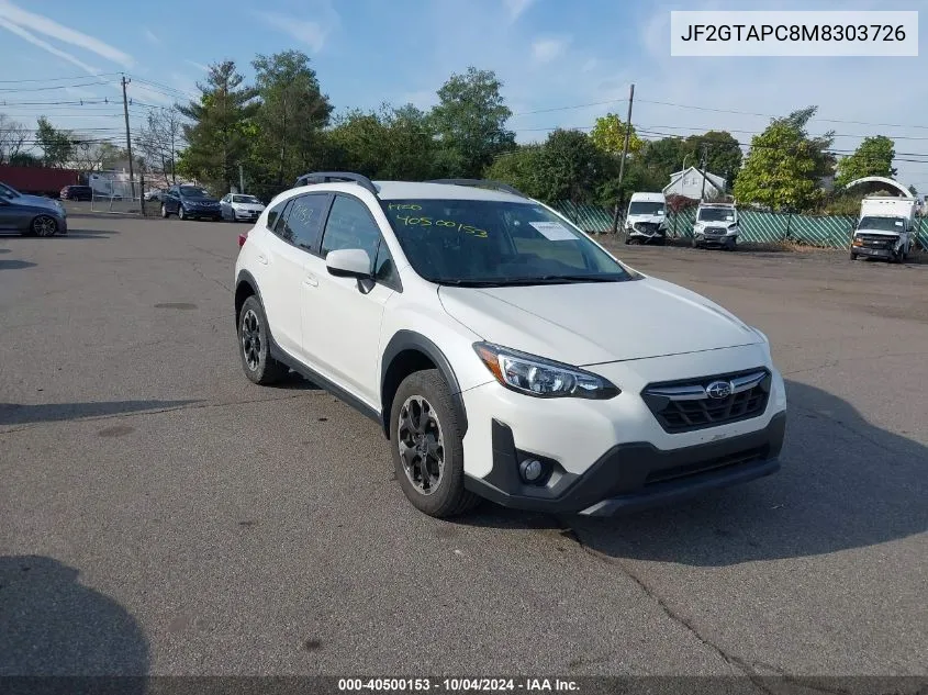 2021 Subaru Crosstrek Premium VIN: JF2GTAPC8M8303726 Lot: 40500153