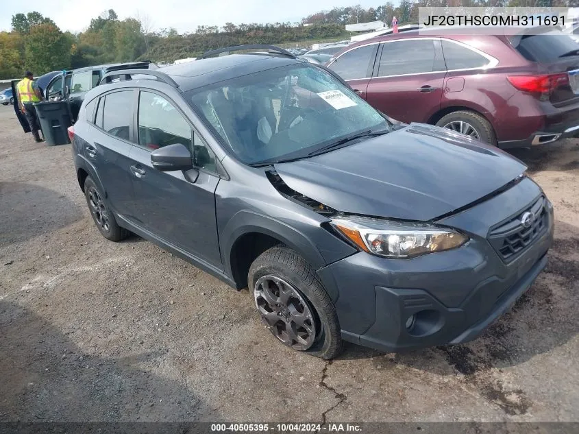 2021 Subaru Crosstrek Sport VIN: JF2GTHSC0MH311691 Lot: 40505395