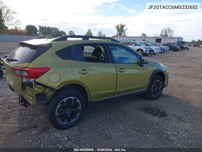 2021 Subaru Crosstrek Premium VIN: JF2GTACC6MG232652 Lot: 40509699