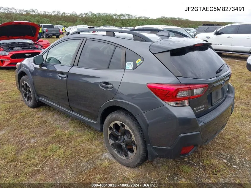 JF2GTAEC5M8273491 2021 Subaru Crosstrek Premium