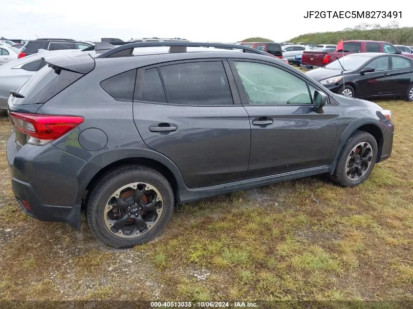 2021 Subaru Crosstrek Premium VIN: JF2GTAEC5M8273491 Lot: 40513035