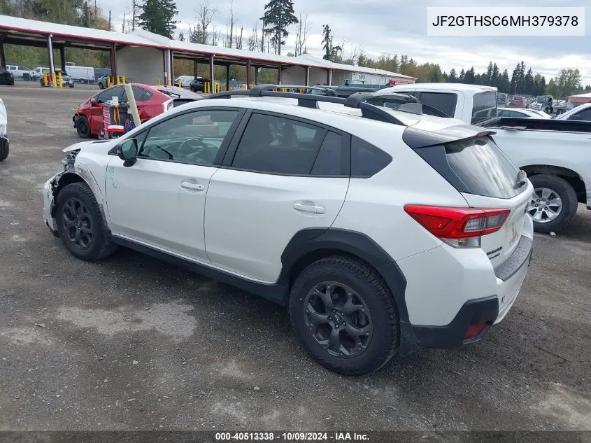 2021 Subaru Crosstrek Sport VIN: JF2GTHSC6MH379378 Lot: 40513338