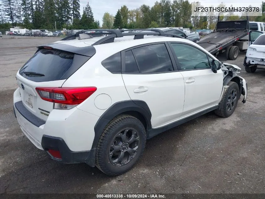 2021 Subaru Crosstrek Sport VIN: JF2GTHSC6MH379378 Lot: 40513338