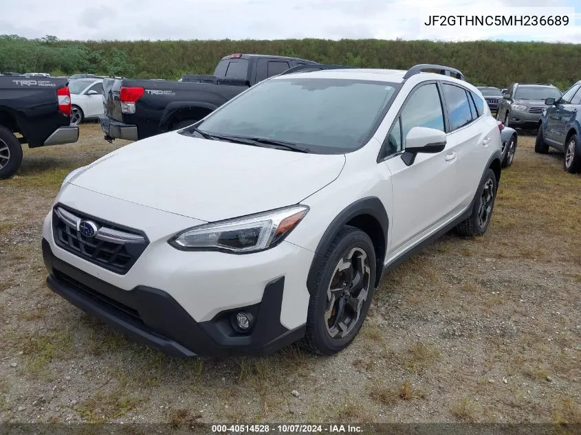 2021 Subaru Crosstrek Limited VIN: JF2GTHNC5MH236689 Lot: 40514528