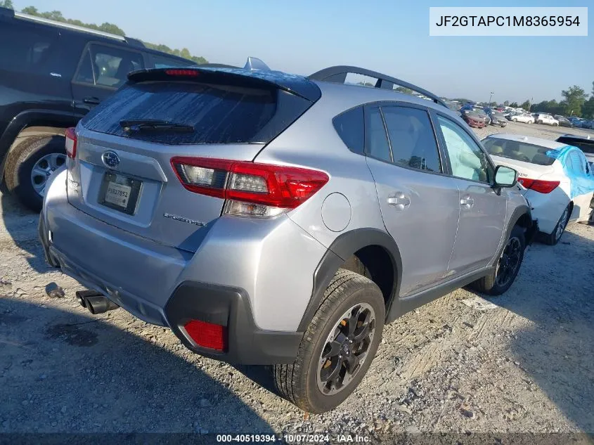 2021 Subaru Crosstrek Premium VIN: JF2GTAPC1M8365954 Lot: 40519394