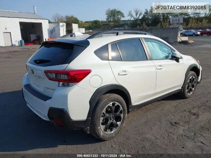 JF2GTAEC8M8392085 2021 Subaru Crosstrek Premium