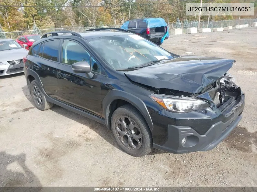 2021 Subaru Crosstrek Sport VIN: JF2GTHSC7MH346051 Lot: 40545197