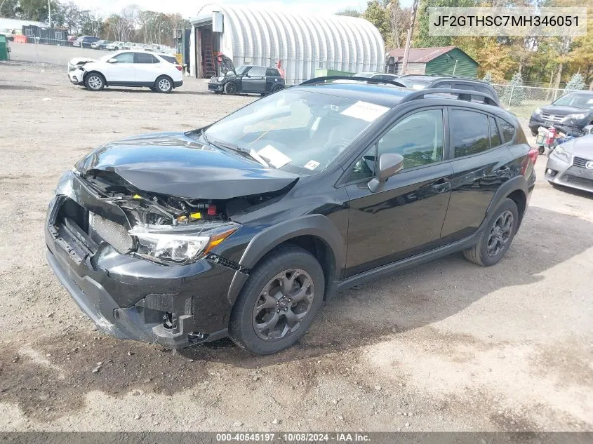 2021 Subaru Crosstrek Sport VIN: JF2GTHSC7MH346051 Lot: 40545197