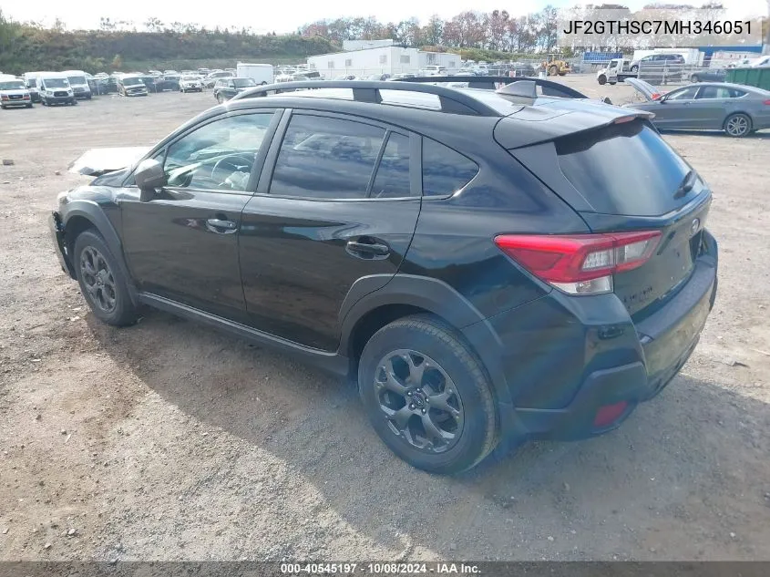 2021 Subaru Crosstrek Sport VIN: JF2GTHSC7MH346051 Lot: 40545197