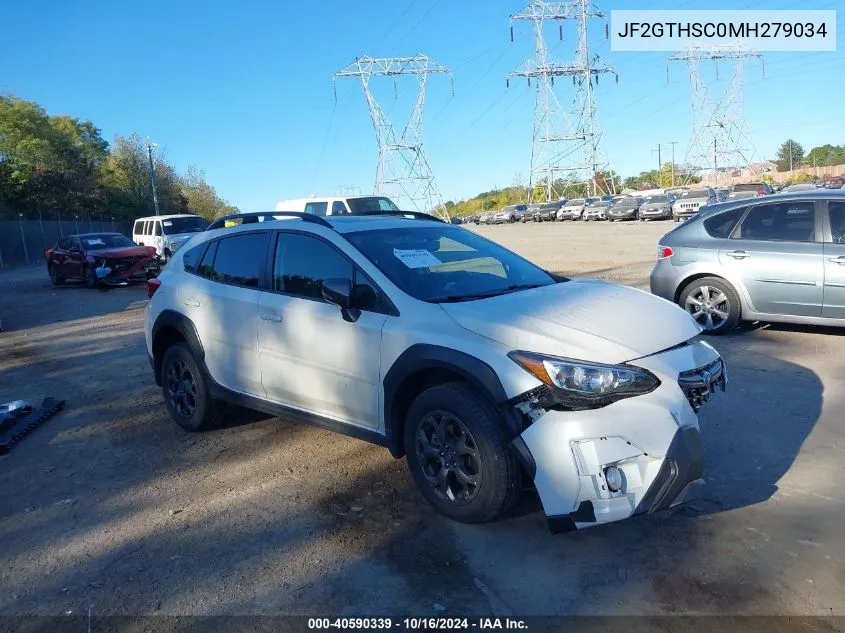 2021 Subaru Crosstrek Sport VIN: JF2GTHSC0MH279034 Lot: 40590339