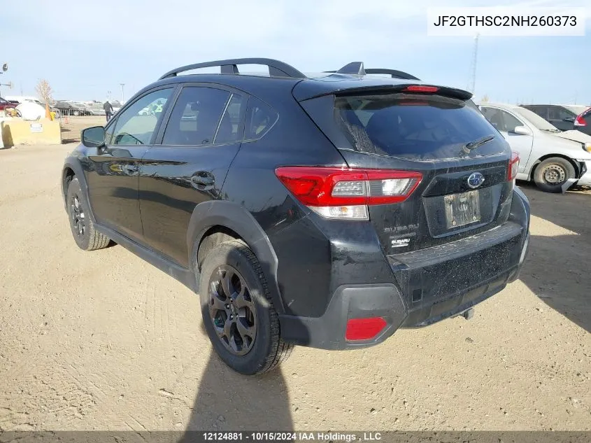 2022 Subaru Crosstrek VIN: JF2GTHSC2NH260373 Lot: 12124881