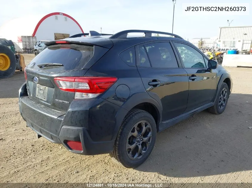 2022 Subaru Crosstrek VIN: JF2GTHSC2NH260373 Lot: 12124881