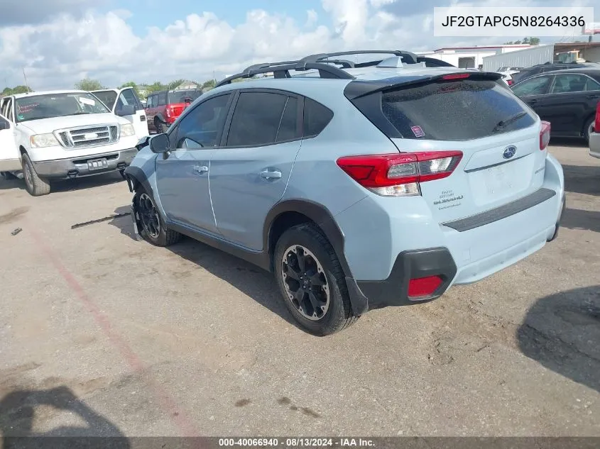 2022 Subaru Crosstrek Premium VIN: JF2GTAPC5N8264336 Lot: 40066940