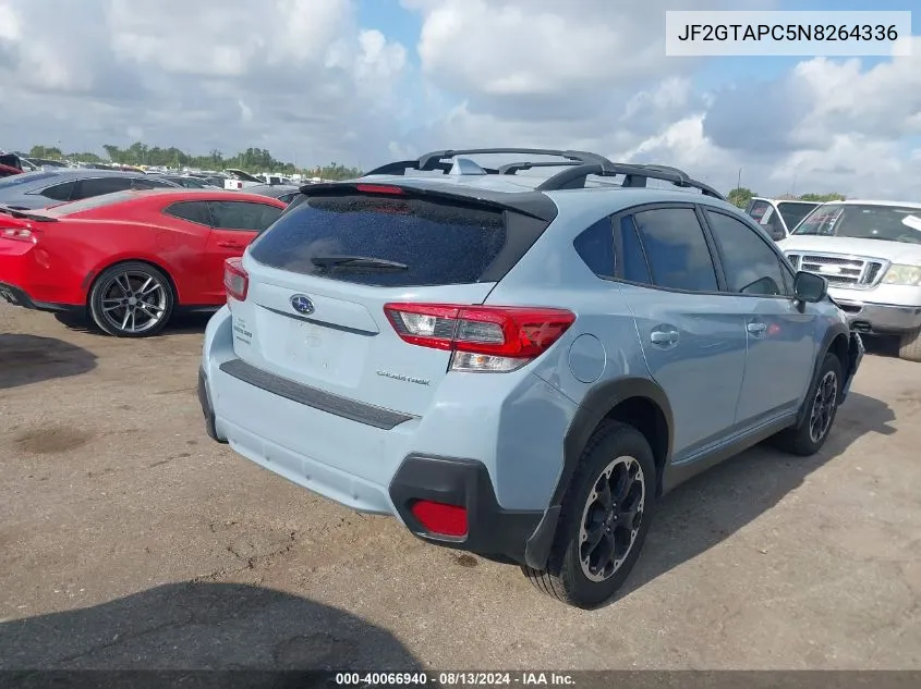 2022 Subaru Crosstrek Premium VIN: JF2GTAPC5N8264336 Lot: 40066940