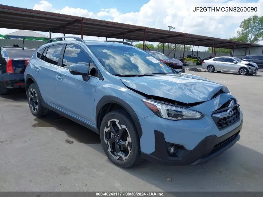 2022 Subaru Crosstrek Limited VIN: JF2GTHMC5N8260090 Lot: 40243117