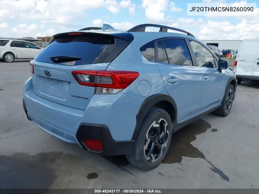 JF2GTHMC5N8260090 2022 Subaru Crosstrek Limited